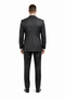 Gangster Suit - Mobster Suit - Mafia Suit For Mens 2 Button Gangster Pinstripe Suit in Black
