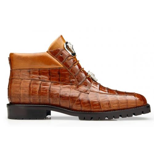 Belvedere Gallardo Antique Sport Genuine Crocodile Tractor Sole Ankle Boots