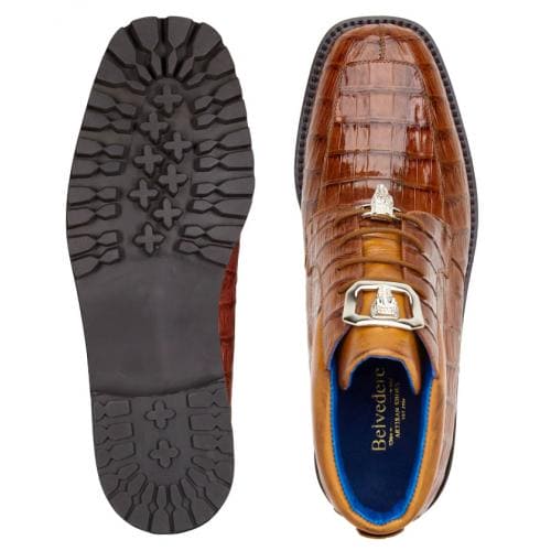 Belvedere Gallardo Antique Sport Genuine Crocodile Tractor Sole Ankle Boots