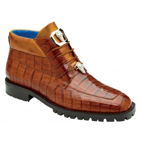 Belvedere Gallardo Antique Sport Genuine Crocodile Tractor Sole Ankle Boots