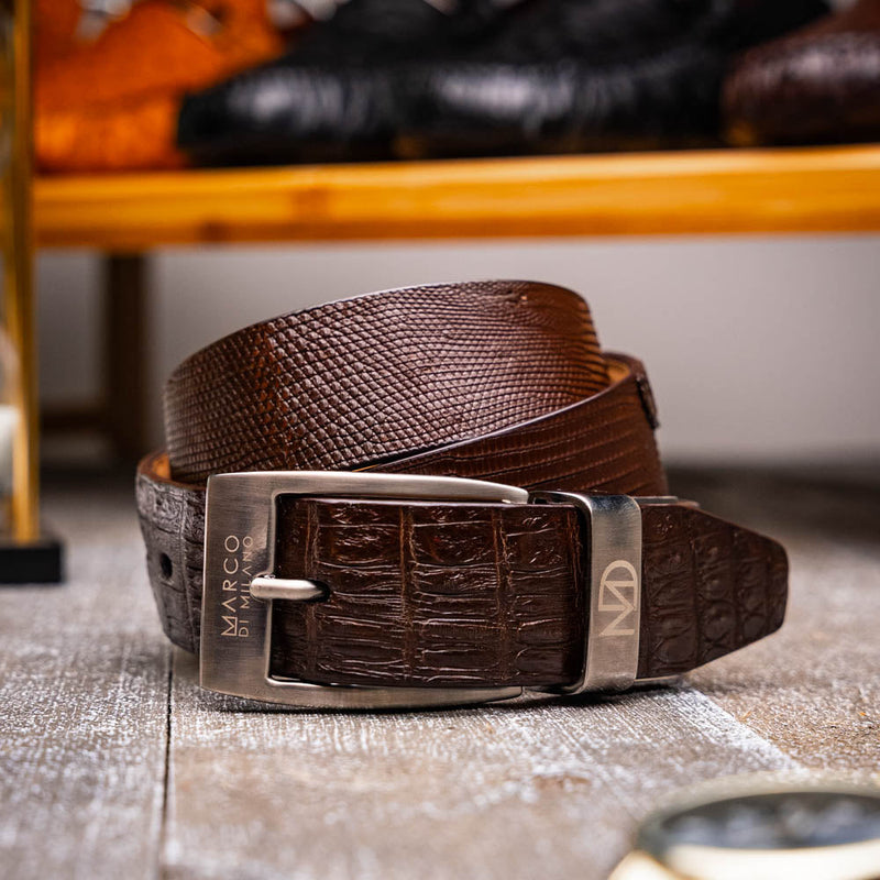 Marco Di Milano Giovanni Belt Brown Leather Loafer