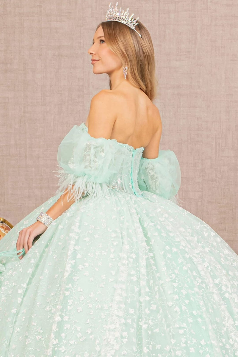 Glitter Print Sweetheart Ball Gown by Elizabeth KGL3176