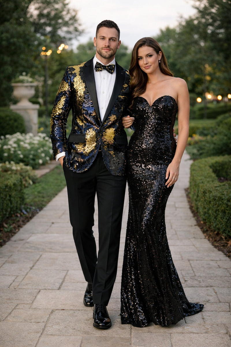 Mardi Gras Party Outfits For Guys - Mens Mardi Gras Costumes - Gold ~ Black
