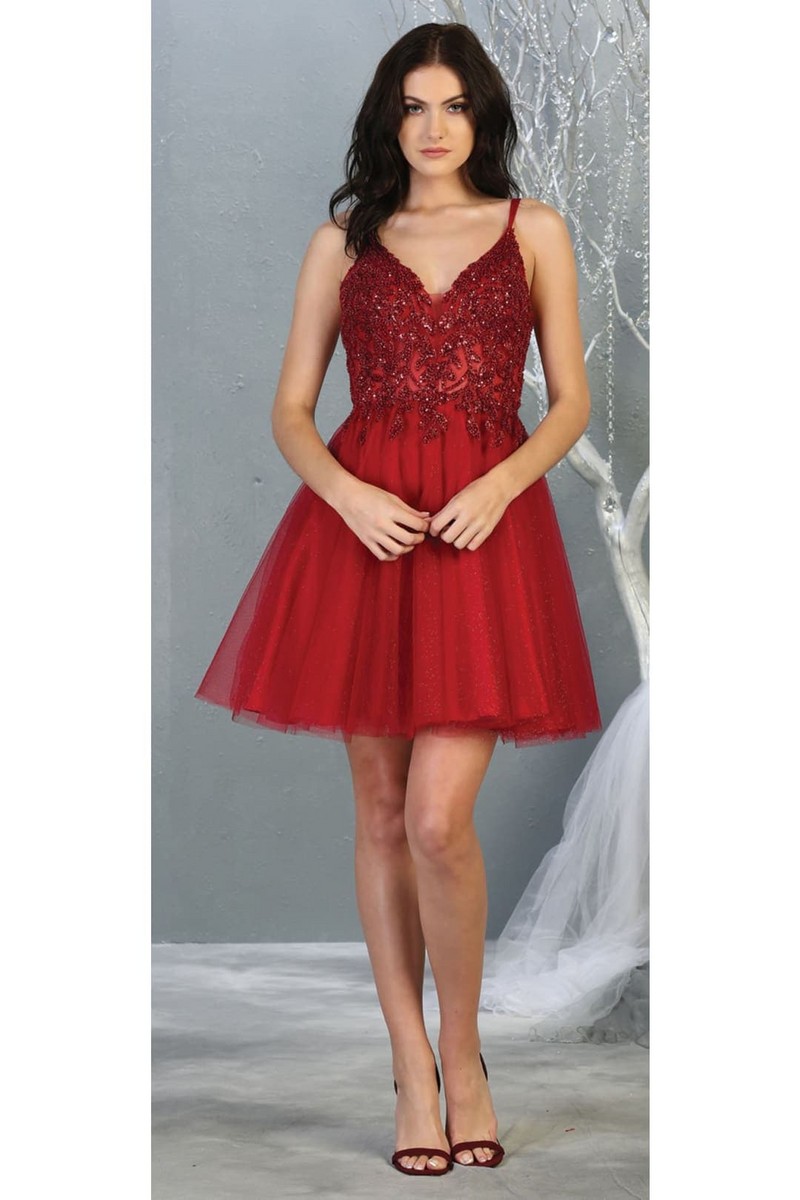 Dama Dresses for Quinceanera in Burgundy Style MQ1813 Quince Outfit
