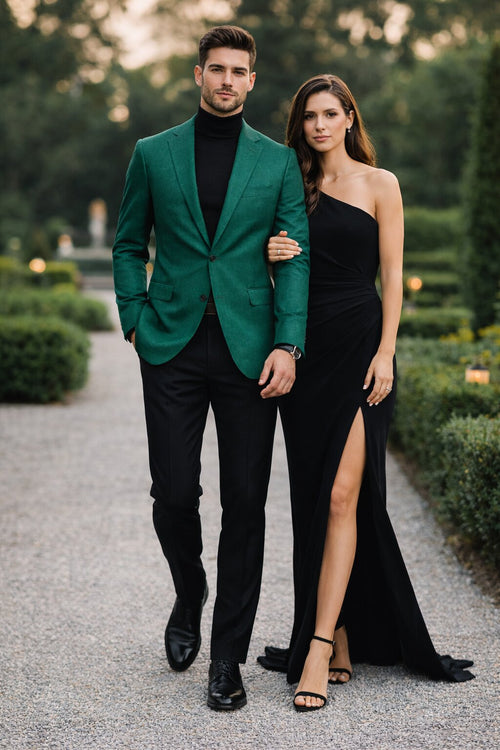 Mens Emerald Green Blazer - Green Sport Coat - Summer Jacket - Linen Blazer