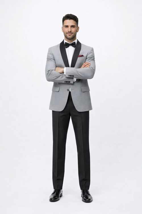 Grey Groom Suit - Mens Gray Wedding Suit
