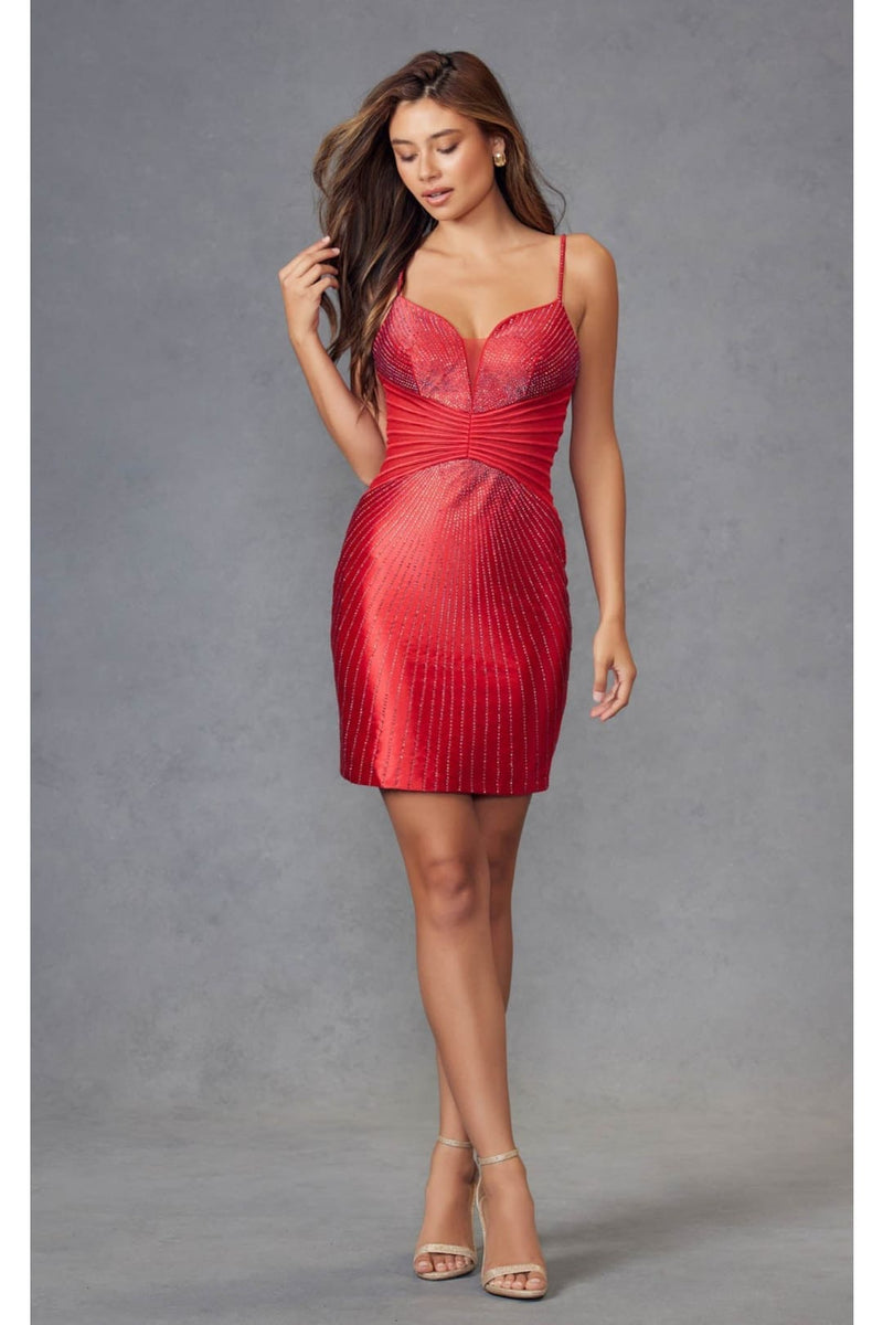 Dama Dresses for Quinceanera in Red Style JT911A Quince Outfit