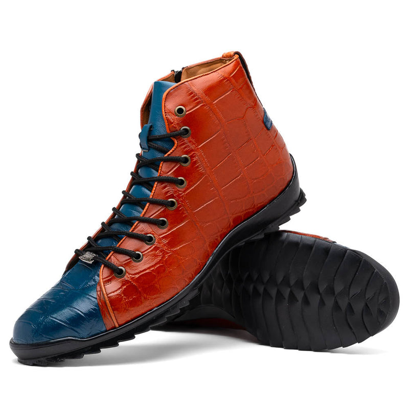Marco Di Milano Hermond Alligator Boots Blue