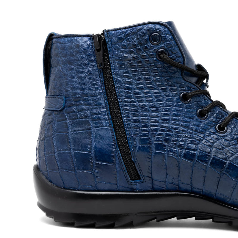 Marco Di Milano Hermond Alligator Boots Navy