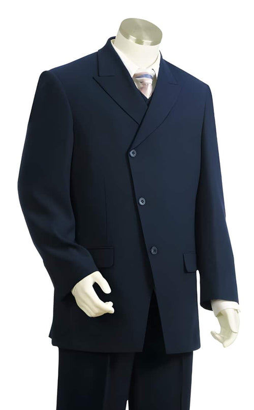 Mens Blue Wool Suit - Any Brand Style Size