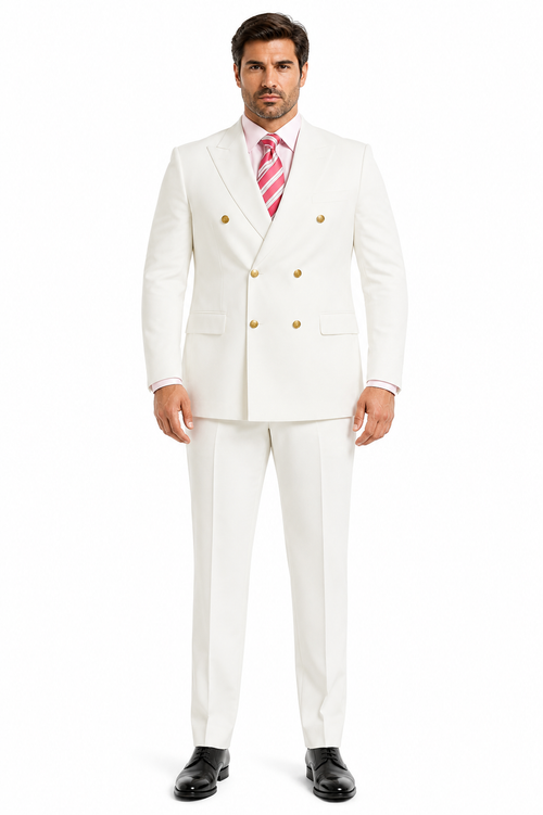High Quality Designer Casual Cheap Priced Fashion Blazer Dress Jacket Off White Men's Double Breasted Suits Jacket Blazer With Peak Lapels