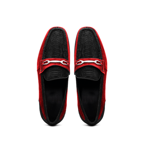 Marco Di Milano Hugo - Black & Red Leather Dress Shoe