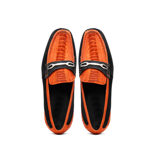 Marco Di Milano Hugo - Orange & Black Leather Dress Shoe