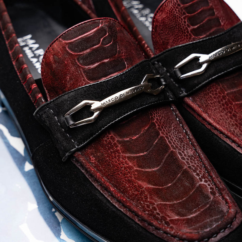 Marco Di Milano Hugo - Wine & Black Leather Oxford