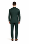 Hunter Green Plaid Suit - Windowpane Pattern Modernt Fit in Dark Green With Vest