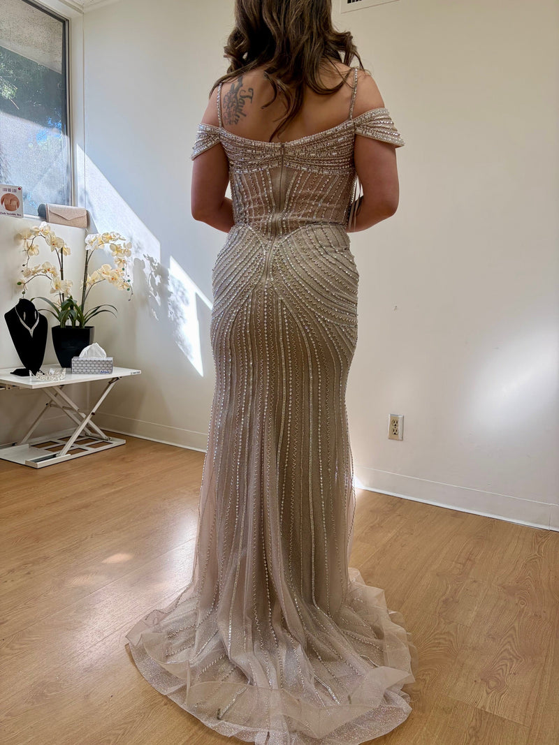 Evening Dress Off The Shoulder Sheath Prom Gown By Royal Queen RQ8198