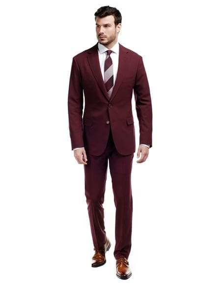 WTXVelvet2BV Men's Burgundy ~ Maroon Suit Velvet Men's blazer Jacket & Pants (Matching)
