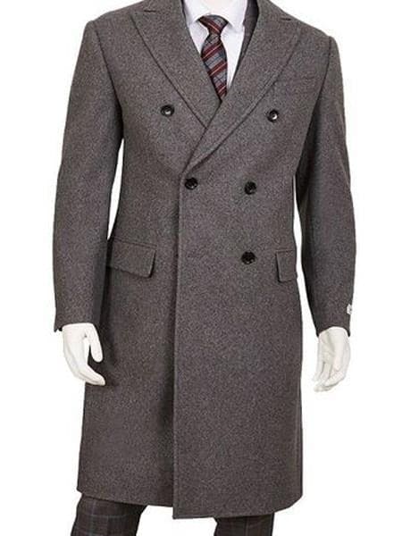 Mens Overcoat -Mens Long Wool Topcoats- Topcoat For Men-Mens Double breasted Overcoat Gay " Double breasted Coat