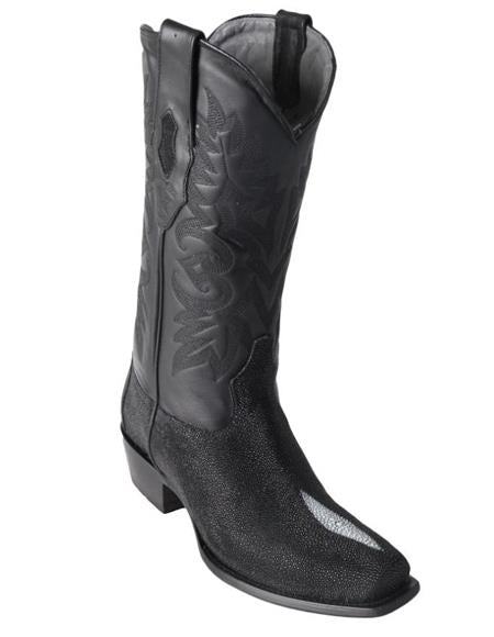 Los Altos Boots Men's Single Stone Stingray Square 7-Toe Cowboy Botas de mantarraya - Mantarraya boots