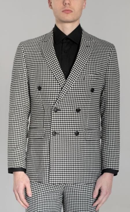 Danillo Black Ivory Houndstooth 2 Piece Pant Suit main image 1