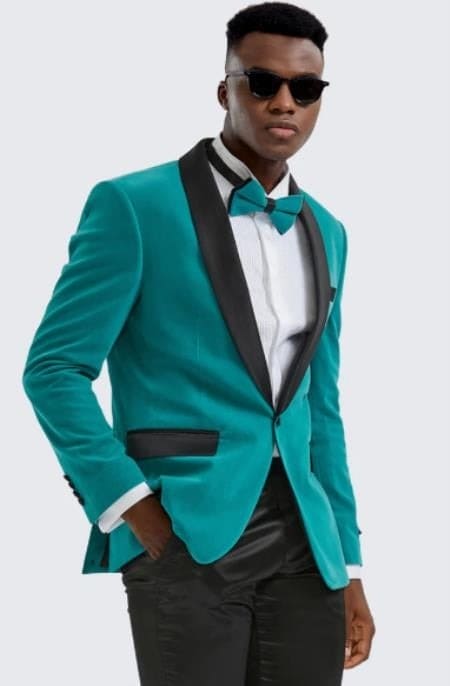 Bow Tie Turquoise Tuxedo Jacket Turquoise And Black Tuxedo