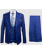 Rossiman Men’s Royal Blue Slim Fit Suit – Sophisticated Double-Breasted Design