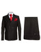 Rossiman Men’s Formal Black Slim Fit Suit – 3-Piece with Stylish Vest & Trousers