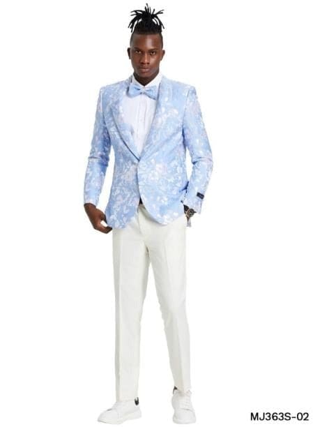 Light Blue Tuxedo - Blue Wedding Chest Pocket tuxedo