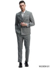 Narrow Legs Ultra Slim Fit Double Breasted Wool Suits Gray Suit - AlbertoNardoniStore