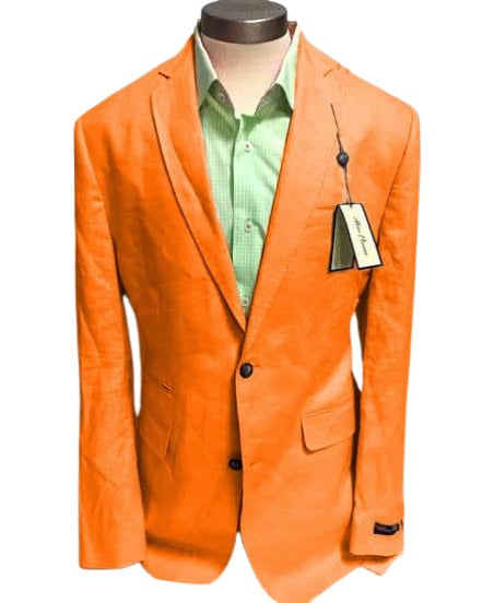 Mens Blazer - Orange Sport Coat - Summer Blazer