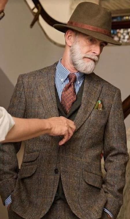 1930s Fashion Tweed ~ Herringbone Pattern - Mens 1930 Suit - 1930s Tuxedo - Brown Suit