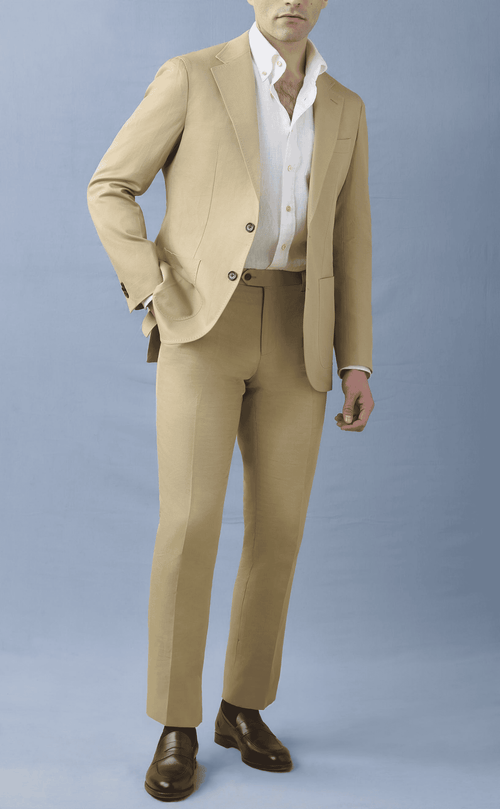 Khaki Cotton Suit - Mens Summer Suit - Tan Suit Perfect Khaki Cotton Suit - Mens Summer Suit - Tan Suit for Casual or Dressy events or Casual