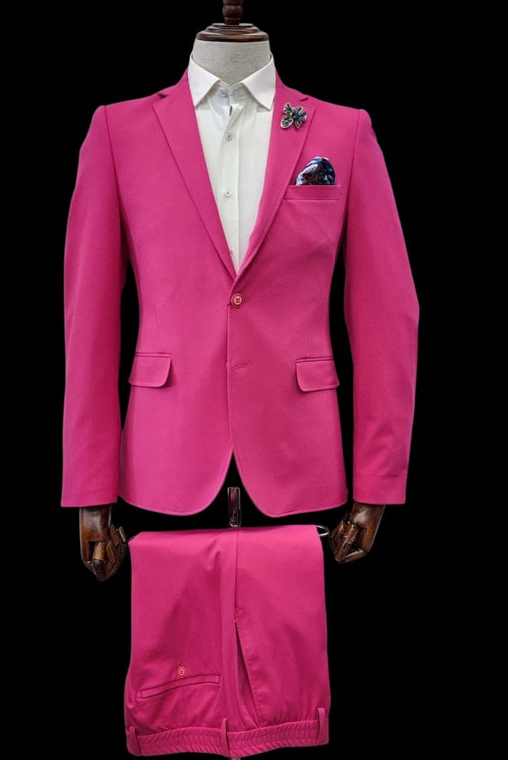 Gianni Testi Ultra Slim Suit - Stretch Fabric Suit - Mens Stretchy Suit - HOT PINK Suit | Alberto Nardoni Gianni Testi Ultra Slim Suit - Stretch Fabric Suit - Mens Stretchy Suit - HOT PINK Suit | Alberto Nardoni
