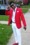 Dinner Jacket - Red - Mens Wholesale Blazers