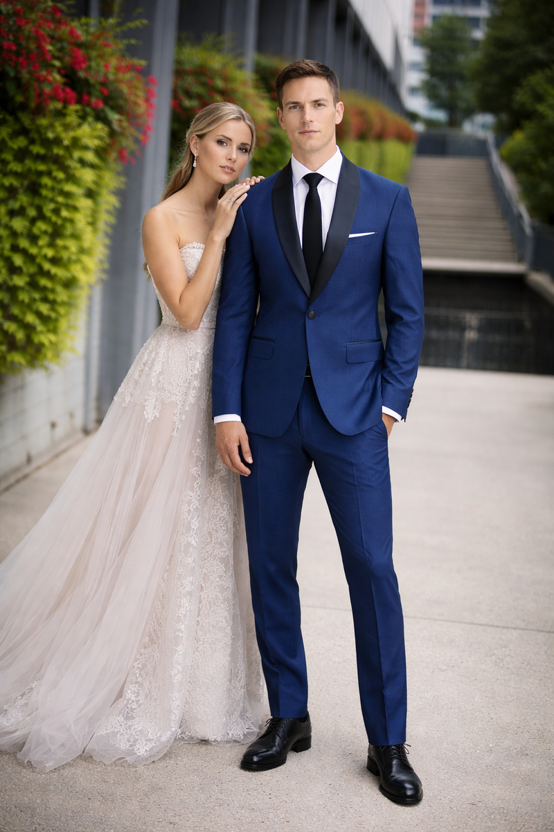 Indigo Blue Tuxedo - Mens Indigo Wedding Tuxedo - Cobalt Blue