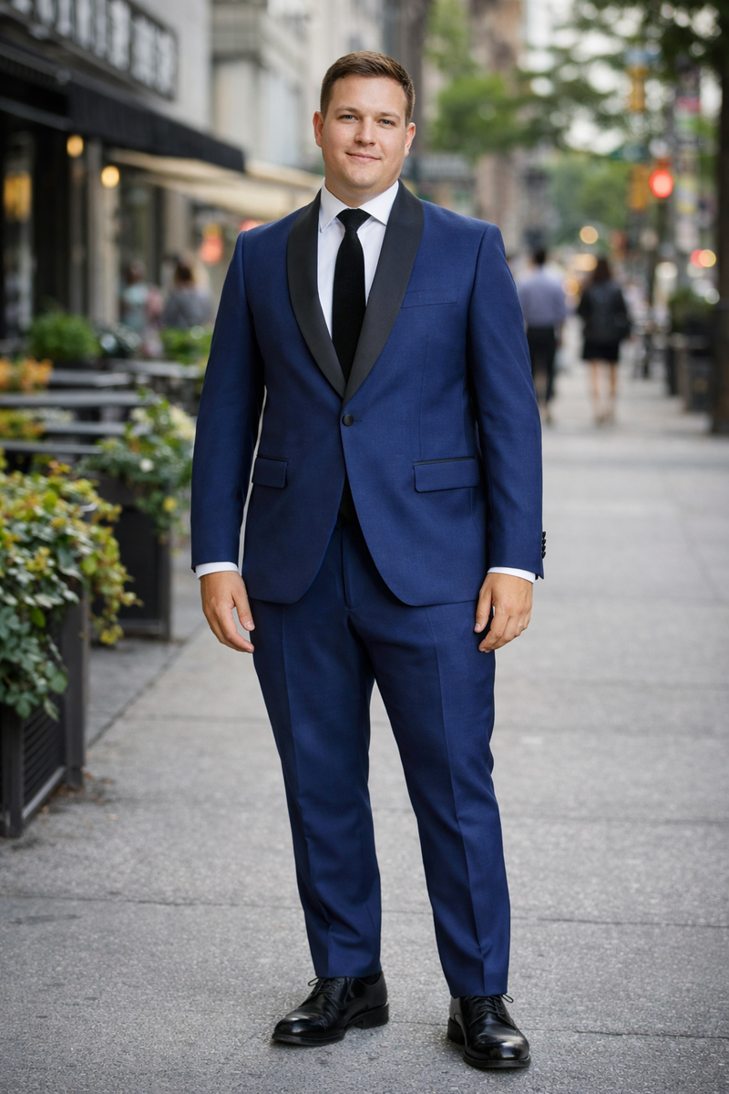 Indigo Blue Tuxedo - Mens Indigo Wedding Tuxedo - Cobalt Blue