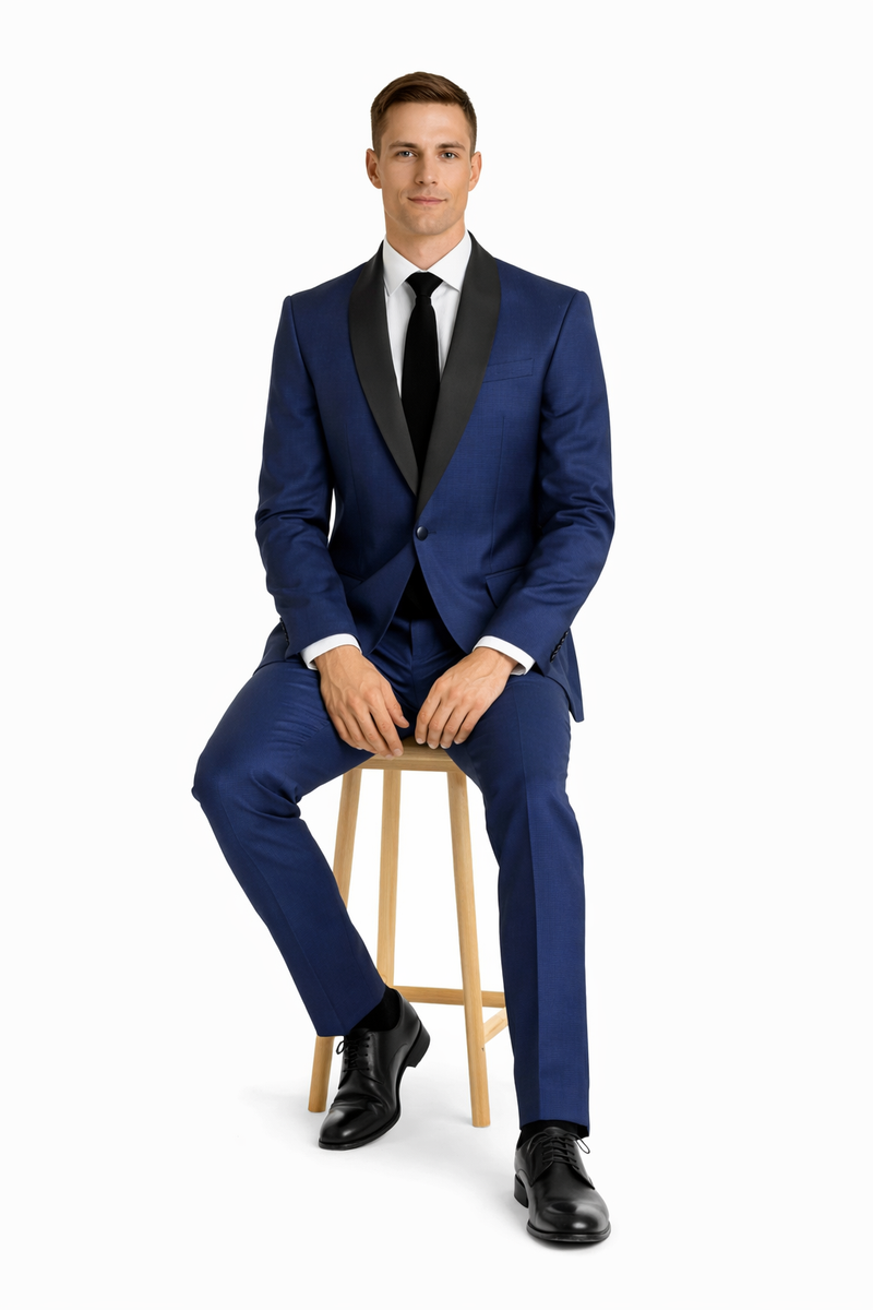 Indigo Blue Tuxedo - Mens Indigo Wedding Tuxedo - Cobalt Blue