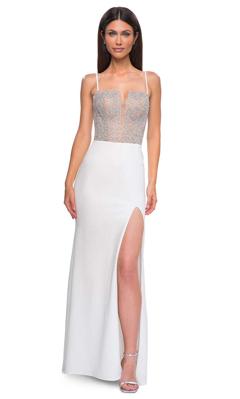 La Femme 32930 Detailed Sleeveless Prom Gown