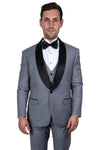 "Mens Stacy Adams Suit - Stacy Adams Suit Men's Grey Vested Shawl Lapel Tuxedo - One Button"