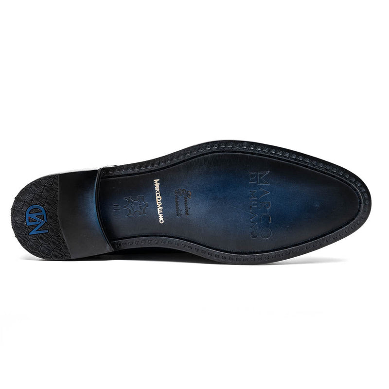 Marco Di Milano John Woven Caiman Crocodile Oxfords Navy