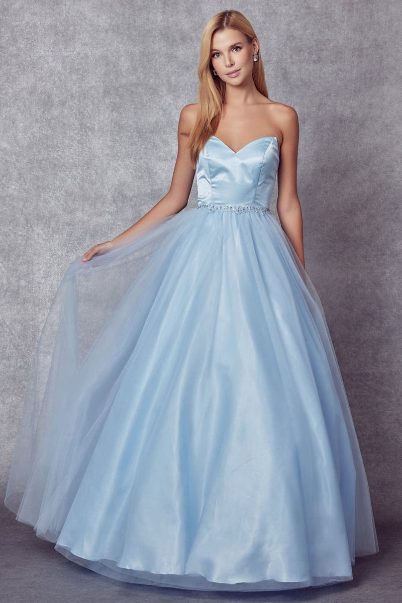 Juliet 265 Sweetheart Strapless Long Pageant Formal Gown