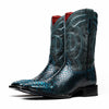 Marco Di Milano Kansas Black / Blue Python Round Toe Cowboy Boots