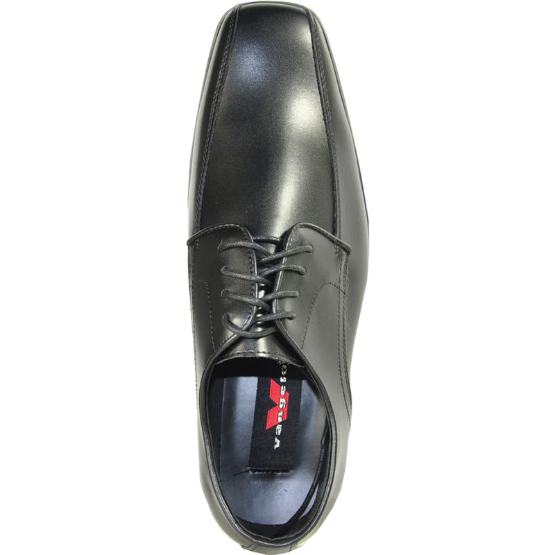 Bravo Mens Classic Square Pointy Toe Dress Shoe in Black