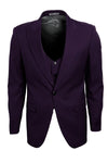 "Mens Stacy Adams Suit - Stacy Adams Suit Men's Vested Suit - One Button Peak Lapel in Eggplant"