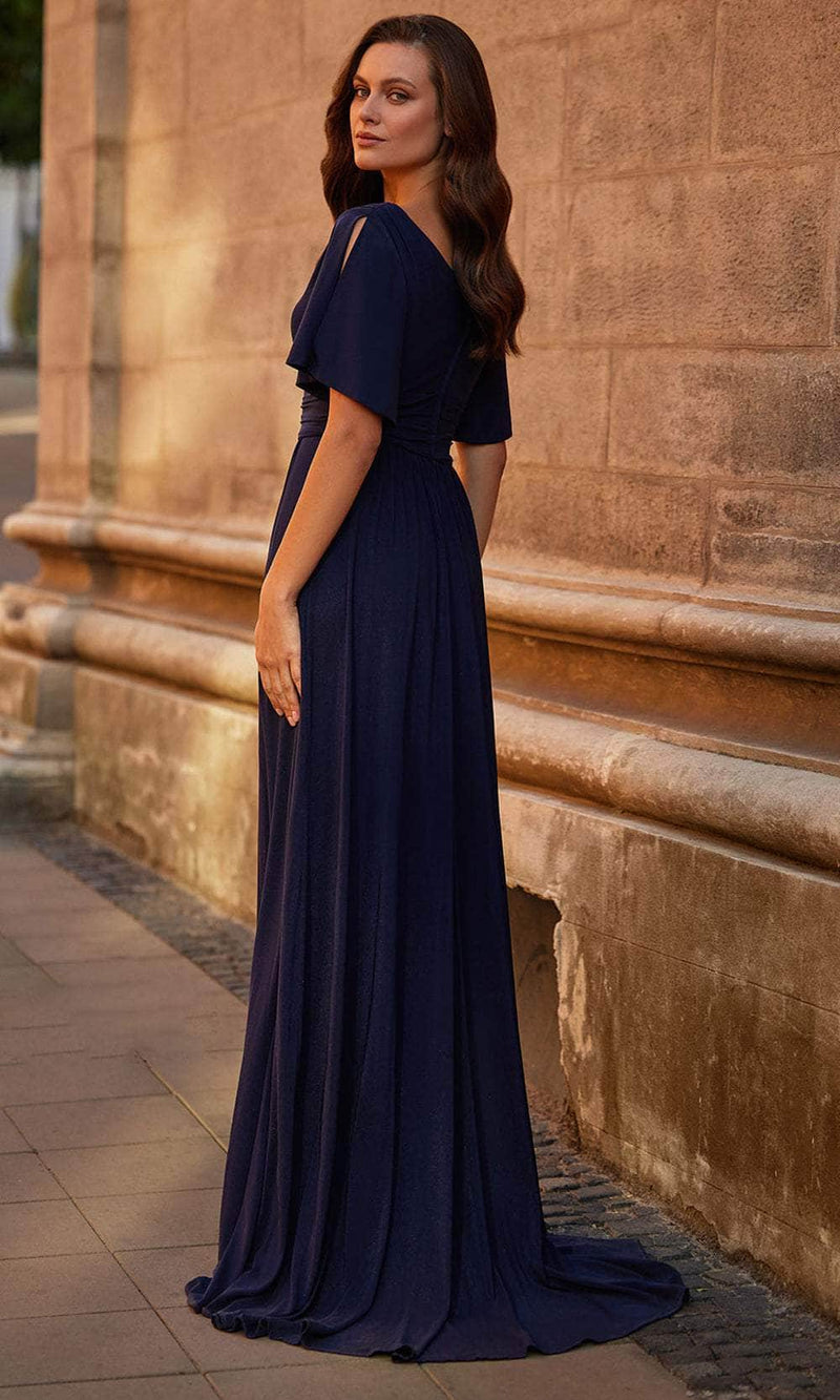 La Femme 30009 Flutter Sleeve Evening Dress