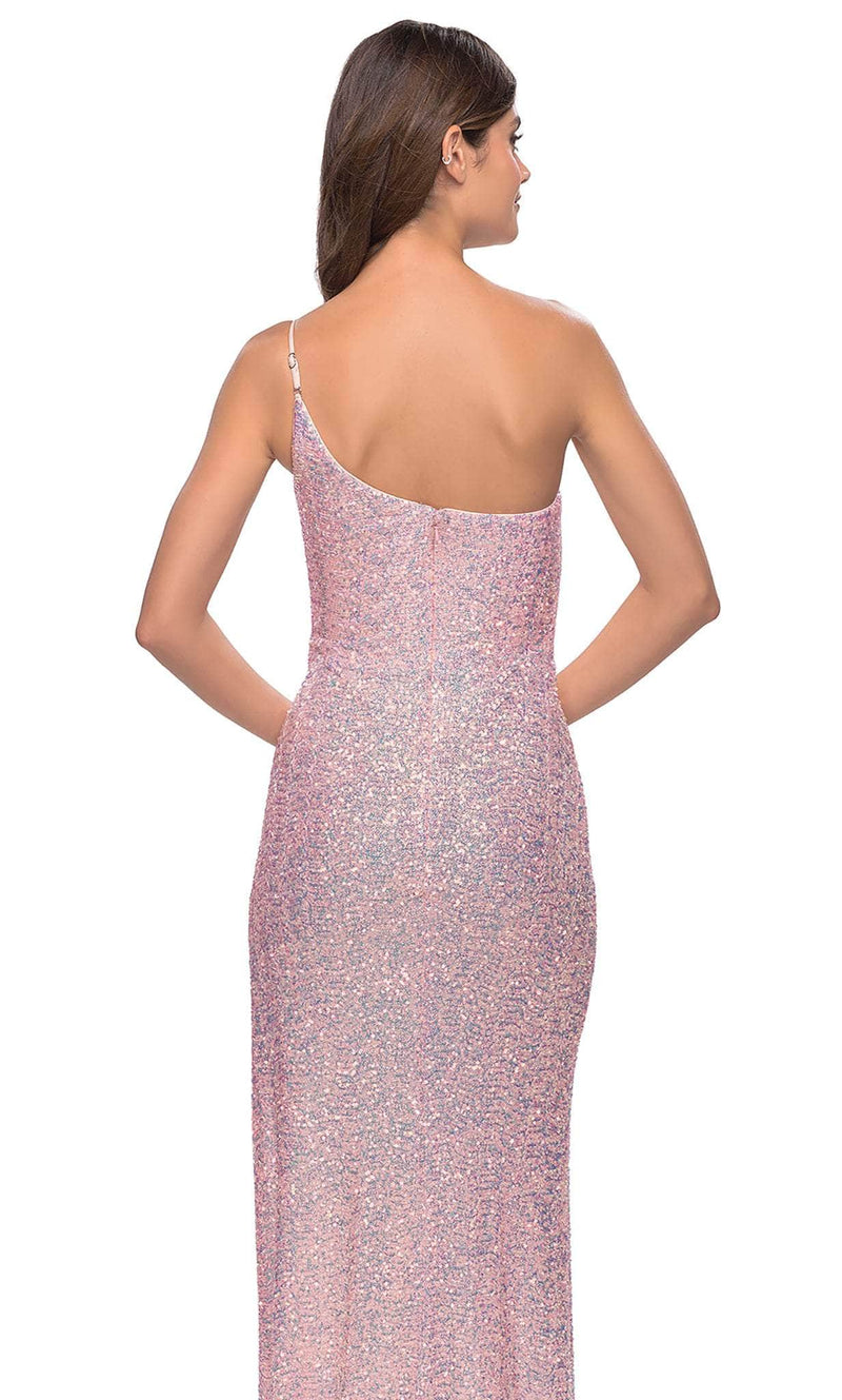 La Femme 31212 Sequin Asymmetrical Prom Dress