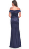 La Femme 31621 Off Shoulder Satin Evening Dress