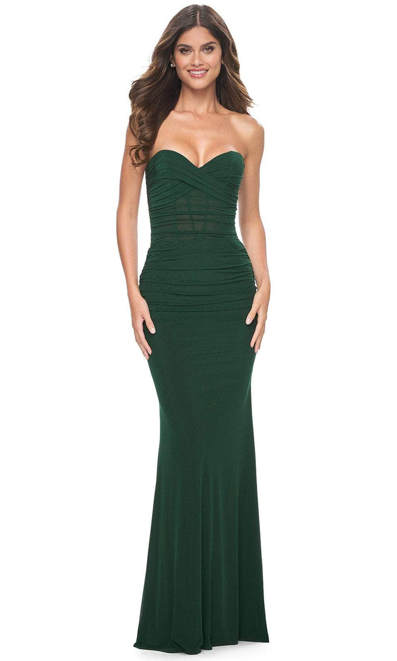 La Femme 31899 Strapless Net Prom Dress