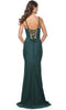 La Femme 31919 Straight Across Jersey Prom Dress