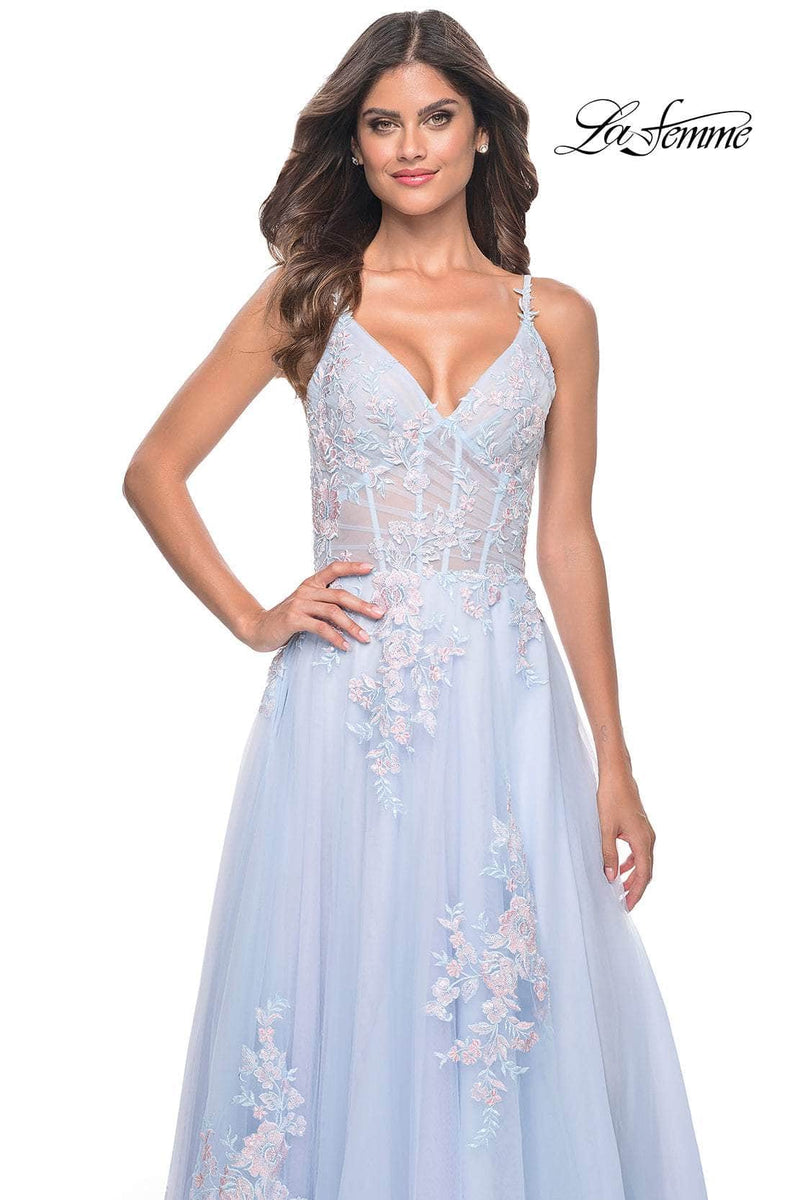La Femme 31939 Tulle A-Line Prom Dress
